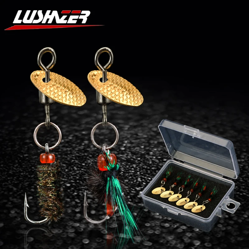LUSHAZER 6/10pcs Fly Flies Fishing Lure Spinner Sequins Micro-object Compound Bait Sequins Fishhook Tool
LUSHAZER 6/10pcs Fly Flies Fishing Lure Spinner Sequins Micro-object Compound Bait Sequins Fishhook Tool