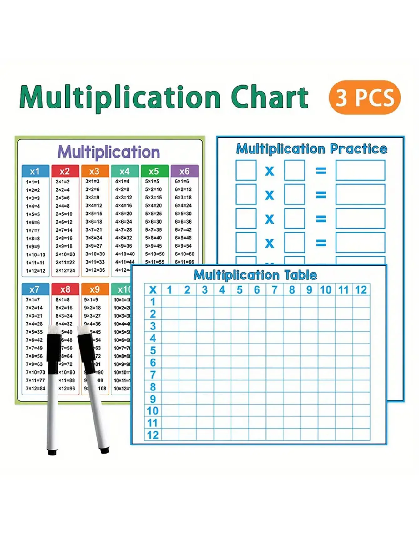 Three double-sided multiplication and division tables, dry-wiped whiteboard, mathematics teaching AIDS suitable for students, cl
Three double-sided multiplication and division tables, dry-wiped whiteboard, mathematics teaching AIDS suitable for students, cl