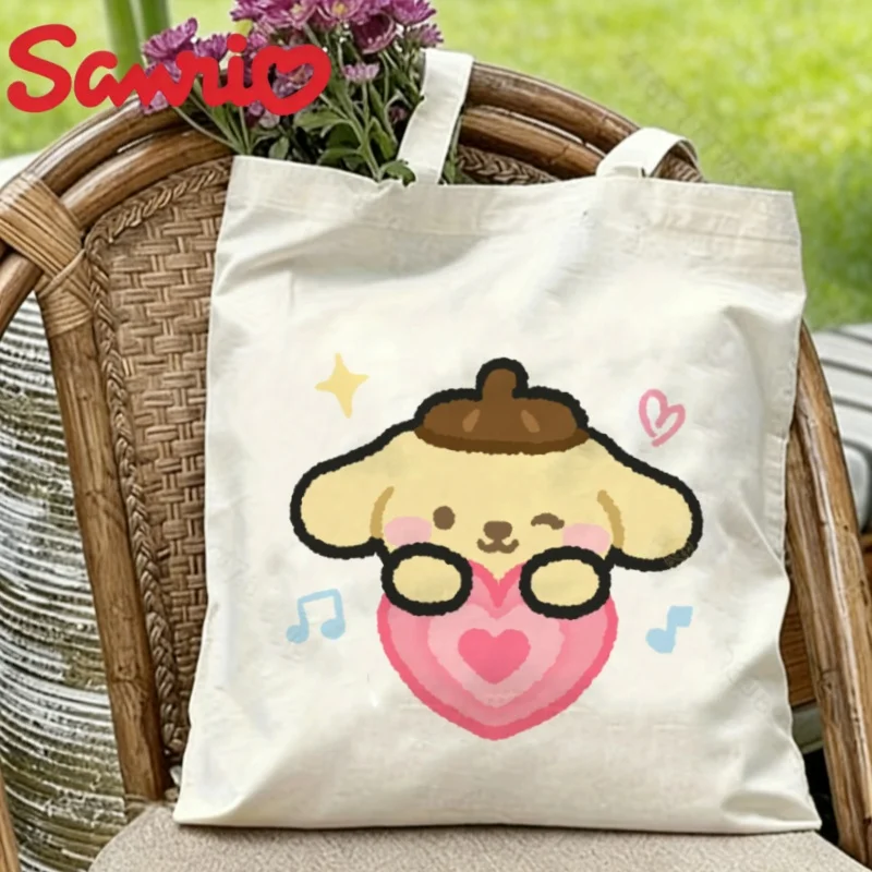 1pc Kawaii Sanrio Pompompurin Heart Print Canvas Tote Bag Eco Reusable Shoulder Shopper
1pc Kawaii Sanrio Pompompurin Heart Print Canvas Tote Bag Eco Reusable Shoulder Shopper