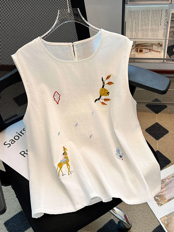 Ele Simple Loose round Ne Svel Embroidered Vest irt for Women Summer 2025 Casual Chic Commute Sle Top
Ele Simple Loose round Ne Svel Embroidered Vest irt for Women Summer 2025 Casual Chic Commute Sle Top