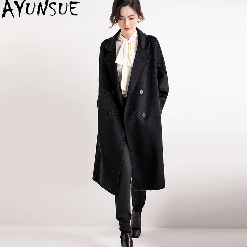 AYUNSUE Double-sided Cashmere Coats for Woman Luxury Autumn Winter Black Jacket Stylish Versatile Jackets Woman Clothes Ветровка
AYUNSUE Double-sided Cashmere Coats for Woman Luxury Autumn Winter Black Jacket Stylish Versatile Jackets Woman Clothes Ветровка
