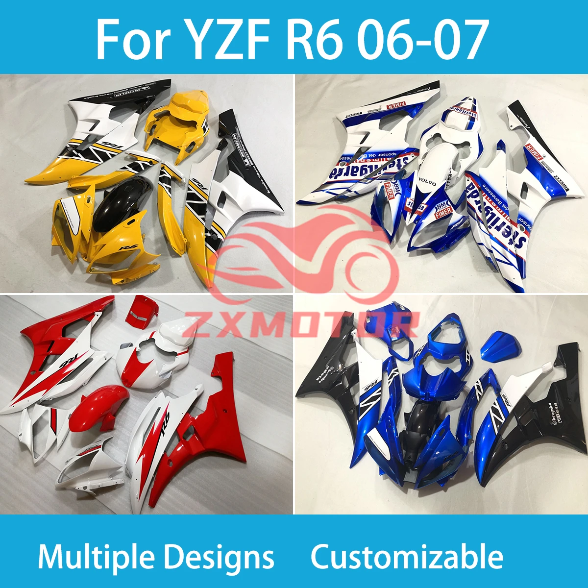 YZF R 6 06 07 ABS Plastic Fairings for Yamaha YZF R6 2006 2007 Customizable Motorcycle Accessories Shell Fairing Kit New
YZF R 6 06 07 ABS Plastic Fairings for Yamaha YZF R6 2006 2007 Customizable Motorcycle Accessories Shell Fairing Kit New