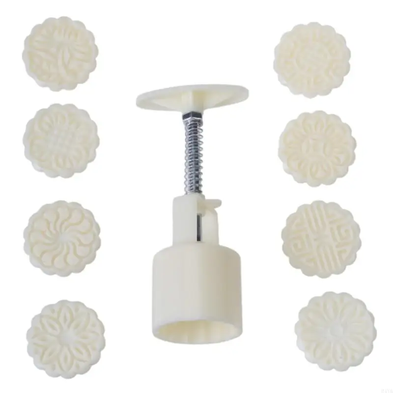 34YA 50g Mooncake Barrel Mold with 8pcs Flower Stamps Hand Press Moon Cake Pastry DIY
34YA 50g Mooncake Barrel Mold with 8pcs Flower Stamps Hand Press Moon Cake Pastry DIY