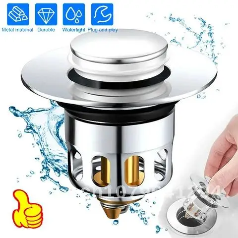 Bathroom Sink Plug Stopper Waterproof Wash Basin Core Bounce Pop Up Drain Filter Hair Catcher Shower Sink Strainer Bath Stopper 
Bathroom Sink Plug Stopper Waterproof Wash Basin Core Bounce Pop Up Drain Filter Hair Catcher Shower Sink Strainer Bath Stopper