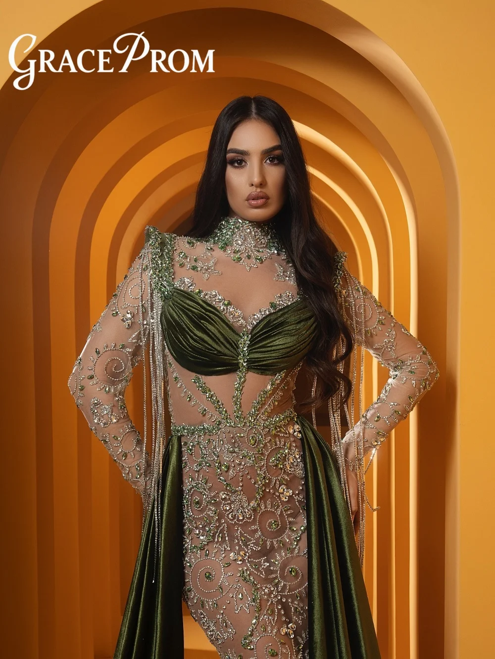 Изысканное вечернее платье с высоким воротом, очаровательное вышитое полупрозрачное платье-кафтан, вечернее платье А-силуэта с бахромой для торжественных мероприятий
Изысканное вечернее платье с высоким воротом, очаровательное вышитое полупрозрачное платье-кафтан, вечернее платье А-силуэта с бахромой для торжественных мероприятий