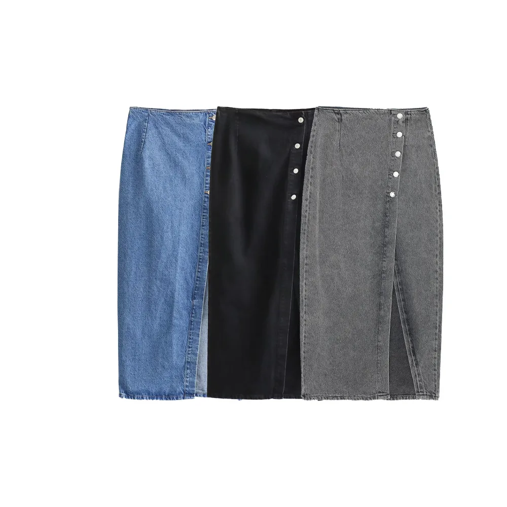 Willshela Women Fashion With Button Denim Solid Front Slit Midi Skirt Vintage Mid Waist A-Line Female Chic Lady Skirts
Willshela Women Fashion With Button Denim Solid Front Slit Midi Skirt Vintage Mid Waist A-Line Female Chic Lady Skirts