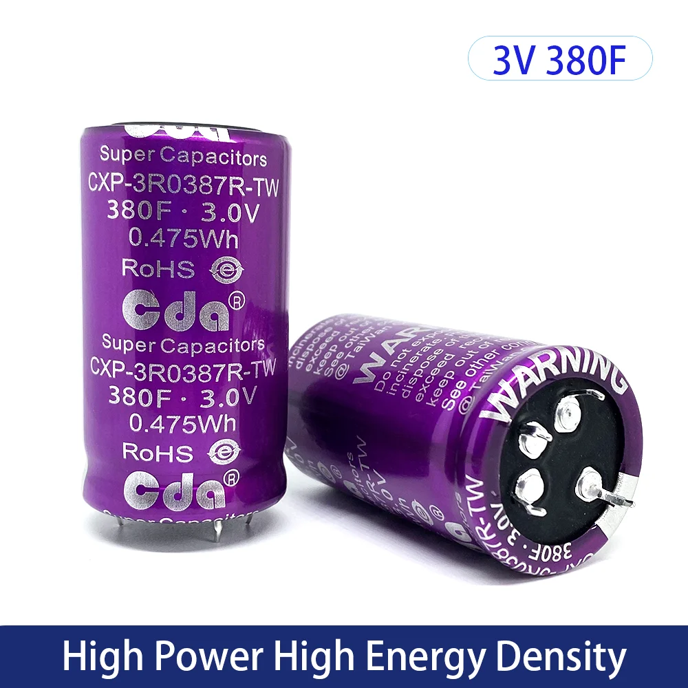 CXP 3V 380F Super Capacitor Farad Capacitors CDA CXP-3R0387R-TW Super Capacitor UltraCapacitors
CXP 3V 380F Super Capacitor Farad Capacitors CDA CXP-3R0387R-TW Super Capacitor UltraCapacitors