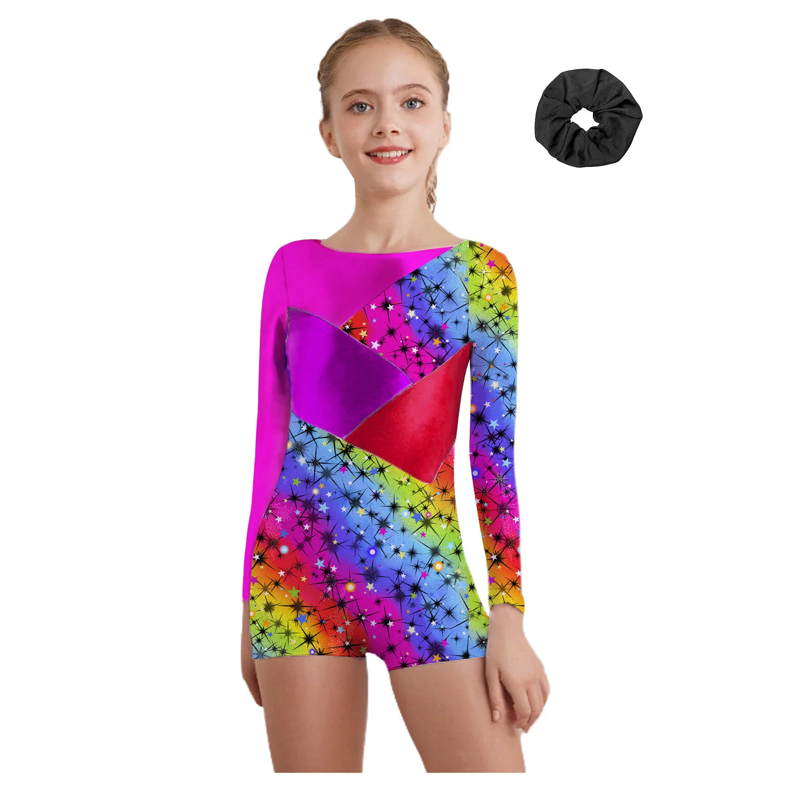 Kids Girls Gymnastic Leotard One Piece Boyshorts Bodysuit Long Sleeve Color Contrast Unitard Dancewear for Figure Skating Dance
Kids Girls Gymnastic Leotard One Piece Boyshorts Bodysuit Long Sleeve Color Contrast Unitard Dancewear for Figure Skating Dance
