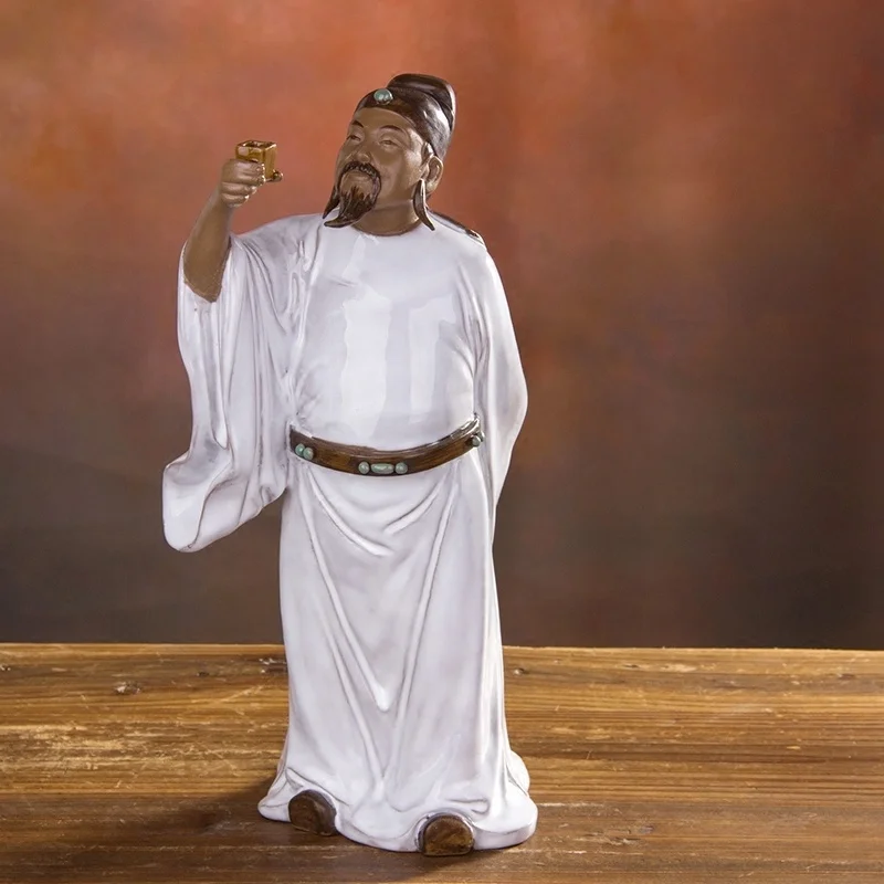 Ceramic Chinese style home desktop decoration classical figure poet immortal Li Bai statue
Ceramic Chinese style home desktop decoration classical figure poet immortal Li Bai statue