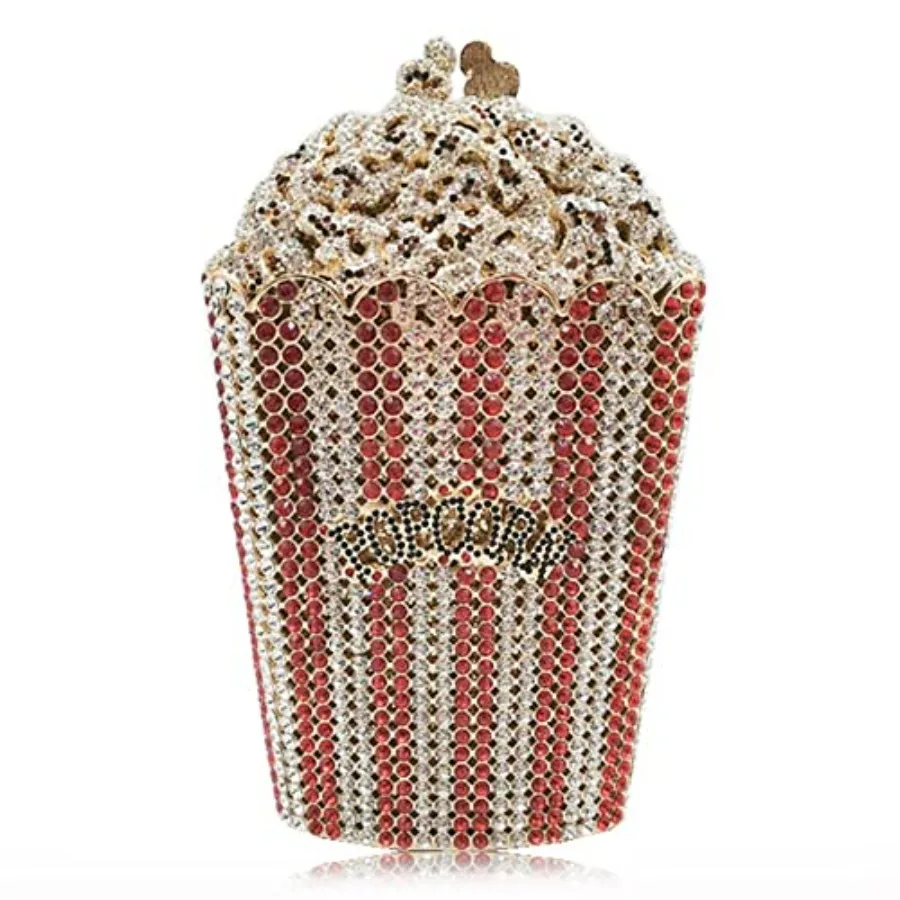 Evening party application: popcorn-textured rhinestone clutch purse in silver, featuring sparkling crystal embellishments and n
Evening party application: popcorn-textured rhinestone clutch purse in silver, featuring sparkling crystal embellishments and n