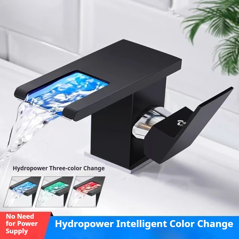 Faucet LED Luminous Temperature Display All Copper Gold Black Silver White Square Luxury Waterfall
Faucet LED Luminous Temperature Display All Copper Gold Black Silver White Square Luxury Waterfall