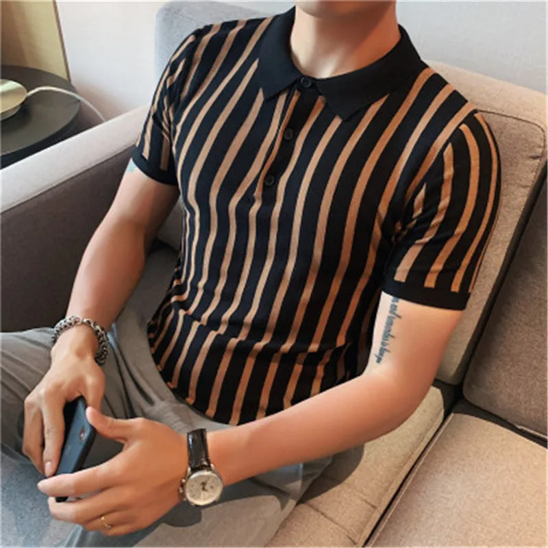 Contrast Color Striped Polos Tee Men's Shorts T-shirts Short Sleeve Shirt Casual Social Golf Club Slim Fit Korean Male Clothes
Contrast Color Striped Polos Tee Men's Shorts T-shirts Short Sleeve Shirt Casual Social Golf Club Slim Fit Korean Male Clothes