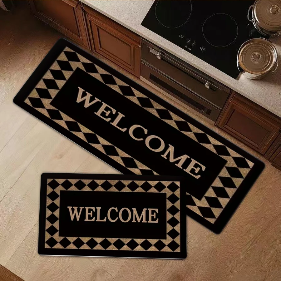 1/2/3Pcs Flannel Kitchen Mat—Modern Welcome Doormat Geometric Diamond Pattern Floor Mat Flannel Rug Indoor Outdoor Entrance Door Carpet Decorative Home Decor Foot Mat—Soft,Comfortable,Suitable For Bathroom,Bedroom,Kitchen,Laundry Room
1/2/3Pcs Flannel Kitchen Mat—Modern Welcome Doormat Geometric Diamond Pattern Floor Mat Flannel Rug Indoor Outdoor Entrance Door Carpet Decorative Home Decor Foot Mat—Soft,Comfortable,Suitable For Bathroom,Bedroom,Kitchen,Laundry Room