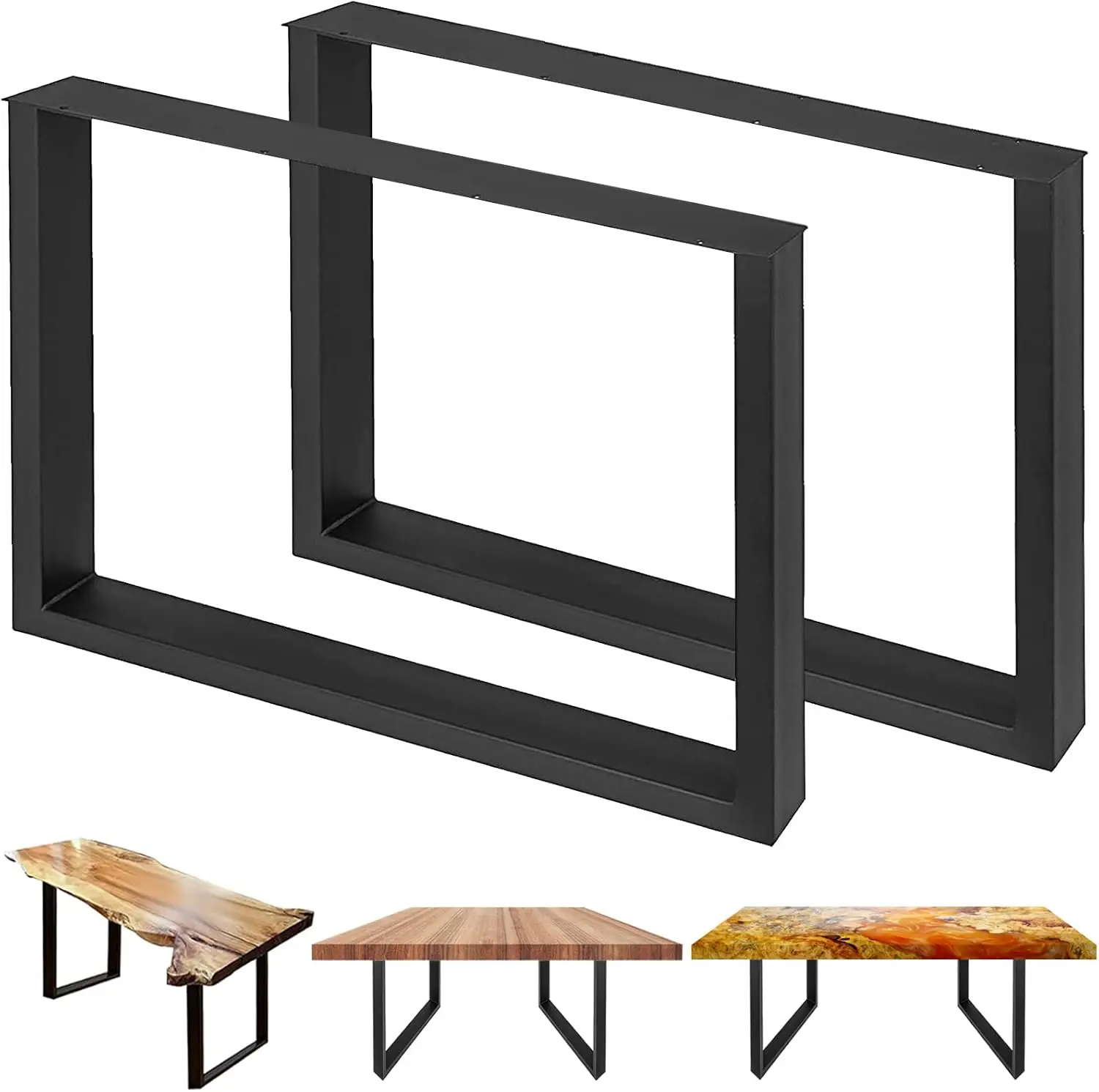 Set of 2 Steel Table Legs,28''Height 35''Wide Dining Table Legs,Heavy Duty 3.1" Width Box Section Square Table Legs,28x35x3.1 In
Set of 2 Steel Table Legs,28''Height 35''Wide Dining Table Legs,Heavy Duty 3.1" Width Box Section Square Table Legs,28x35x3.1 In
