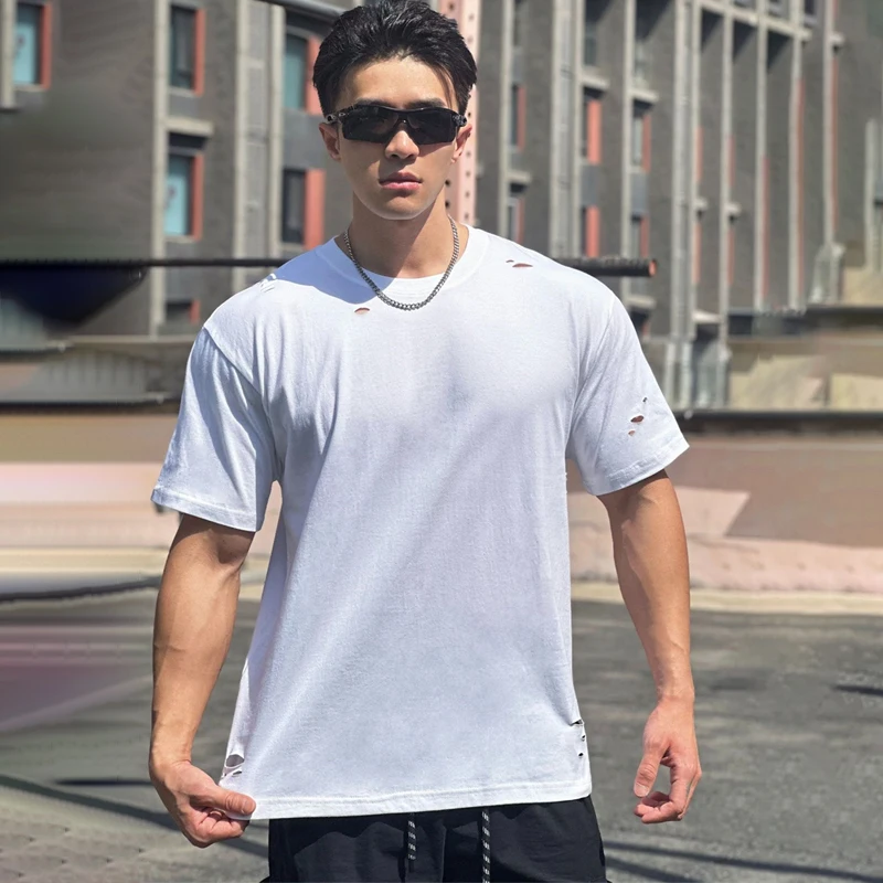 2024 summer new cotton trend men's T-shirt casual round neck short sleeve T-shirt top sports exercise fitness wear
2024 summer new cotton trend men's T-shirt casual round neck short sleeve T-shirt top sports exercise fitness wear