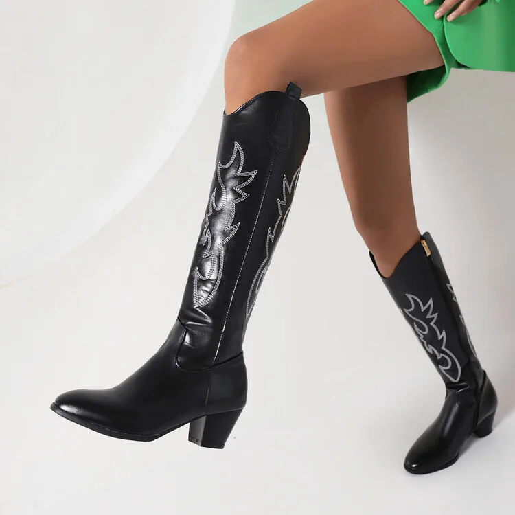AOSPHIRAYLIAN Western Retro Cowboy Boots For Women Embroidery Sewing Floral Vintage Retro Autumn Winter Knee High Boots
AOSPHIRAYLIAN Western Retro Cowboy Boots For Women Embroidery Sewing Floral Vintage Retro Autumn Winter Knee High Boots
