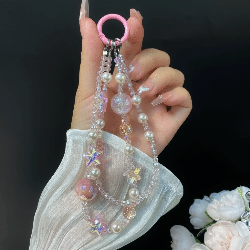 Crystal Starfish Mobile Phone Lanyard Double-layer Short Beaded Wrist Strap Bead Bracelet Design Anti Lost Rope Car Keychain
Crystal Starfish Mobile Phone Lanyard Double-layer Short Beaded Wrist Strap Bead Bracelet Design Anti Lost Rope Car Keychain