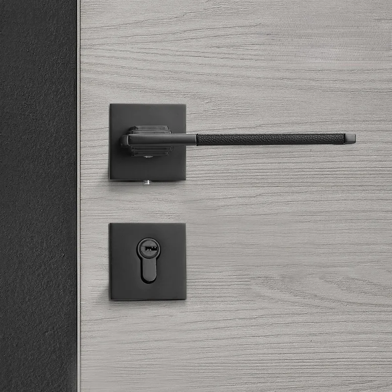 Split Room Door Lock Leather Handle Black Universal Mute Handle Zinc Alloy Bedroom Door Lock
Split Room Door Lock Leather Handle Black Universal Mute Handle Zinc Alloy Bedroom Door Lock
