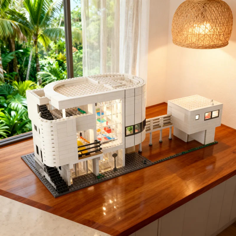 5128 деталей MOC: Модульная модель дома Ричарда Майера (Saltzman House Of Richard Meier) — строительные блоки для создания уличной сцены, креативный подарок, декор для демонстрации, сборная модель
5128 деталей MOC: Модульная модель дома Ричарда Майера (Saltzman House Of Richard Meier) — строительные блоки для создания уличной сцены, креативный подарок, декор для демонстрации, сборная модель