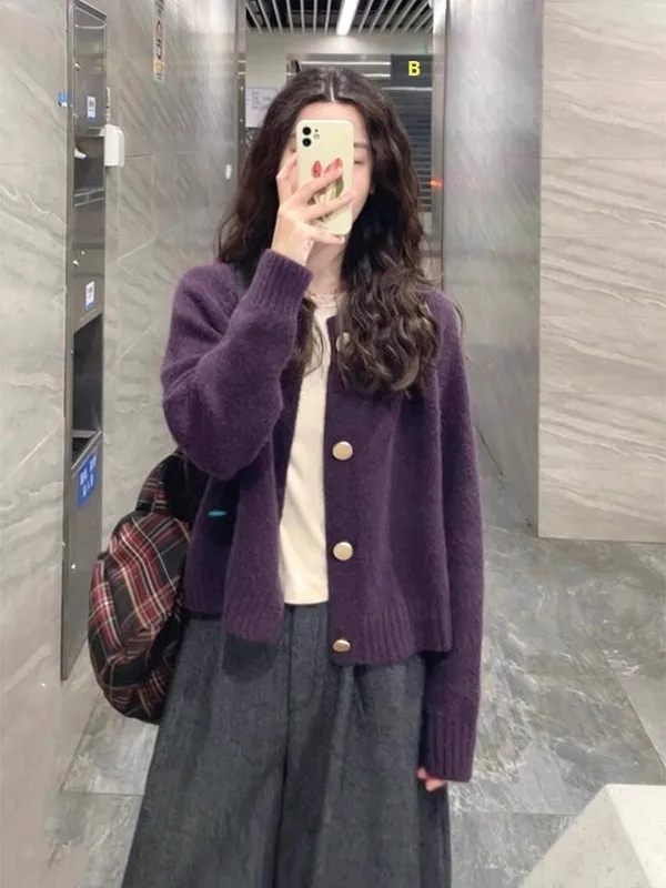 Knitted Open Cardigan Outerwear Women's Spring Autumn Winter Loose Fashionable Top Casual Long Sleeve round Neck Sweater
Knitted Open Cardigan Outerwear Women's Spring Autumn Winter Loose Fashionable Top Casual Long Sleeve round Neck Sweater