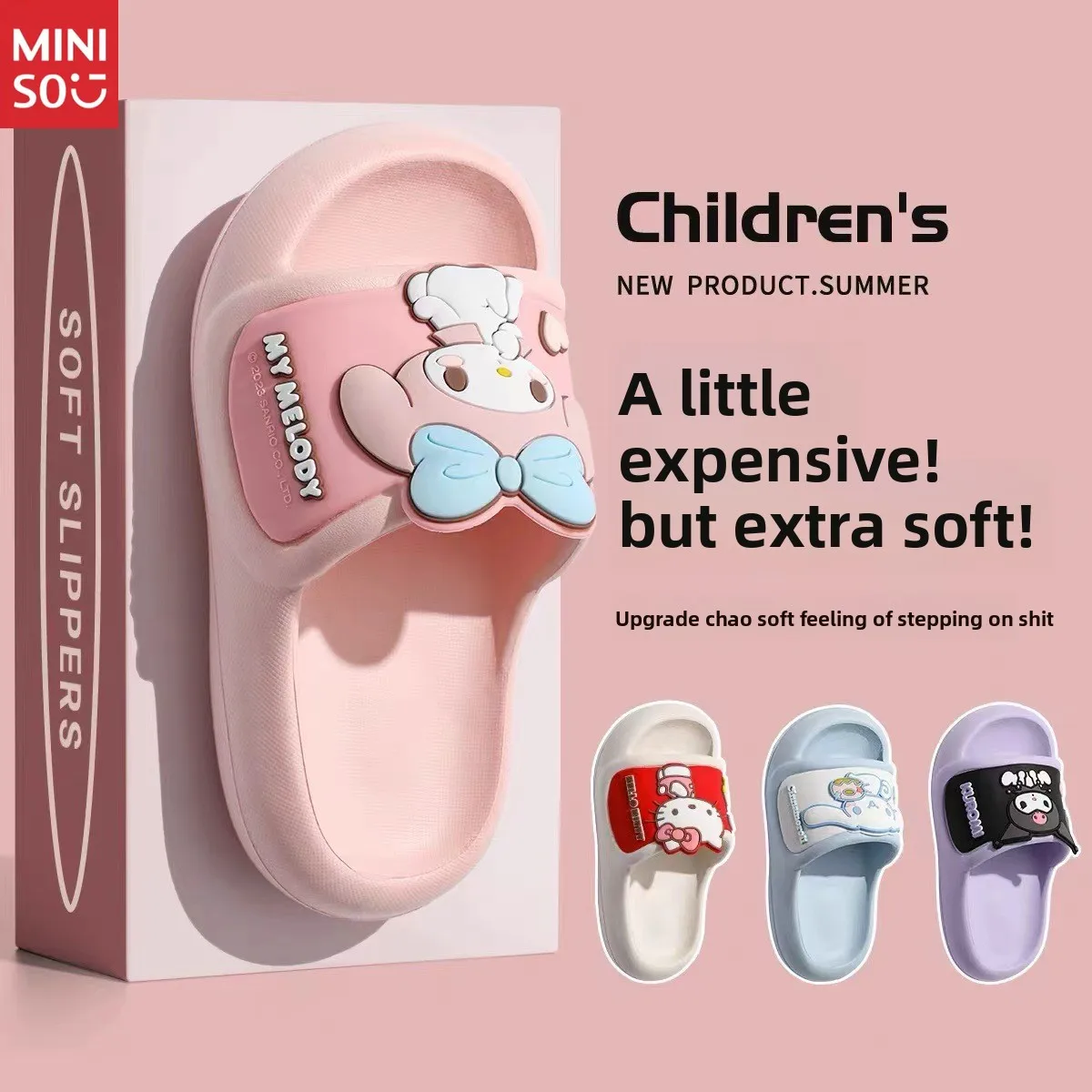 Детские тапочки Miniso My Melody, сандалии для девочек, домашняя домашняя мягкая подошва, противоскользящая семейная детская уличная водонепроницаемая
Детские тапочки Miniso My Melody, сандалии для девочек, домашняя домашняя мягкая подошва, противоскользящая семейная детская уличная водонепроницаемая