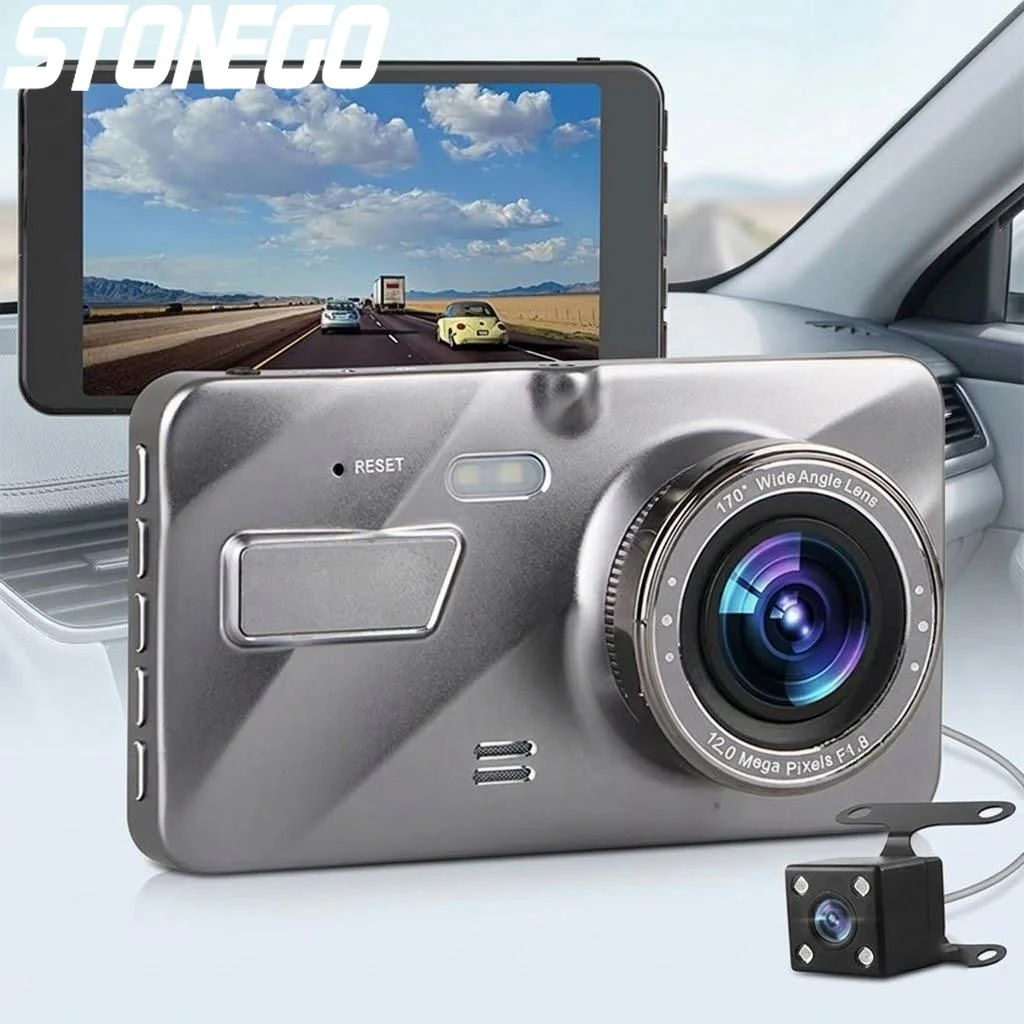 1080P Dual Lens Dash Cam Front Rear 4 Inch LCD Night Vision 170 Wide Angle G Sensor Loop Recording Parking Monitor
1080P Dual Lens Dash Cam Front Rear 4 Inch LCD Night Vision 170 Wide Angle G Sensor Loop Recording Parking Monitor