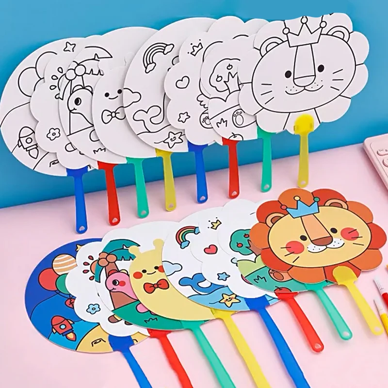Graffiti Fan Paper Handmade DIY Material Party Favors Cartoon Animal Pattern Children Day Festival Gathering Gifts
Graffiti Fan Paper Handmade DIY Material Party Favors Cartoon Animal Pattern Children Day Festival Gathering Gifts
