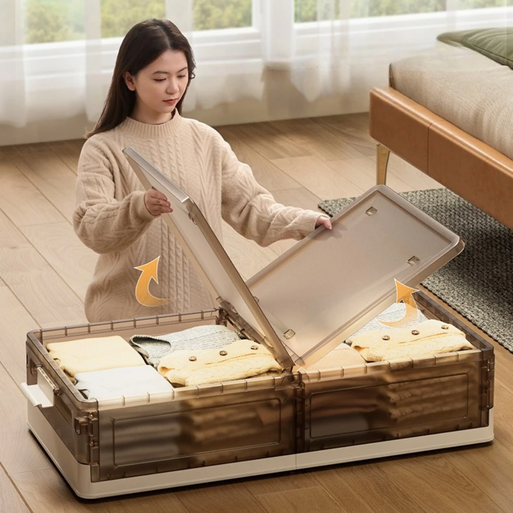 Under Bed Storage Bins with Wheels – Foldable Toy and Sweater Organizer on Casters, Space Saving Container for Bedroom Closet
Under Bed Storage Bins with Wheels – Foldable Toy and Sweater Organizer on Casters, Space Saving Container for Bedroom Closet