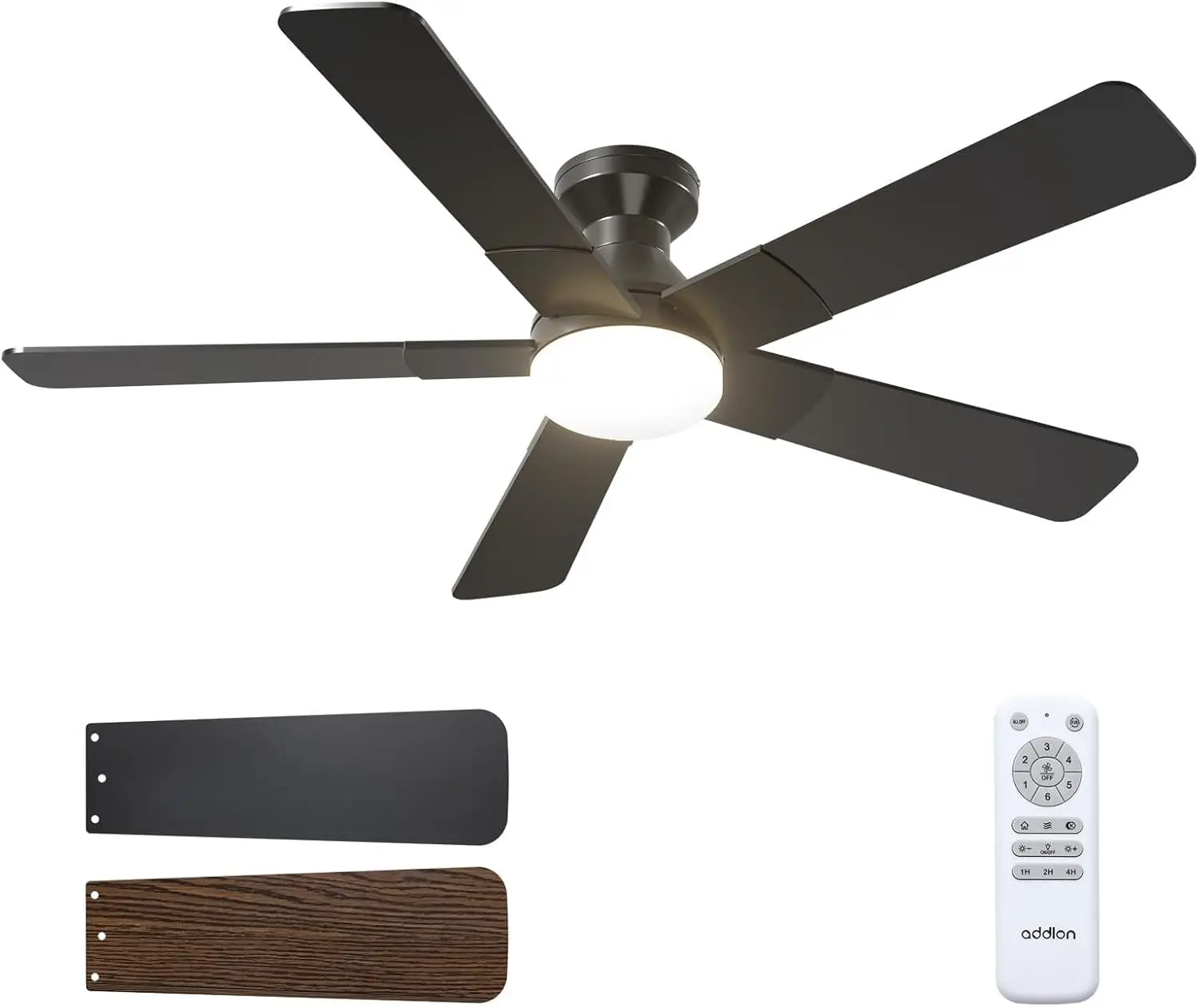 52-Inch Low Profile Ceiling Fan with Light and Remote Control – Flush Mount, Reversible, 3-Color Temperature, Dimmable, Noiseless, Black for Bedroom, Indoor/Outdoor Use
52-Inch Low Profile Ceiling Fan with Light and Remote Control – Flush Mount, Reversible, 3-Color Temperature, Dimmable, Noiseless, Black for Bedroom, Indoor/Outdoor Use