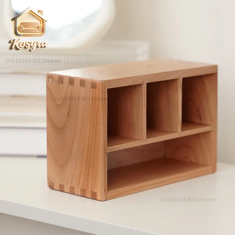 Cherry Wood Storage Box Multi-Compartment Remote Control Holder Bedroom Desktop Makeup Organizer Practical Pen Holder
Cherry Wood Storage Box Multi-Compartment Remote Control Holder Bedroom Desktop Makeup Organizer Practical Pen Holder