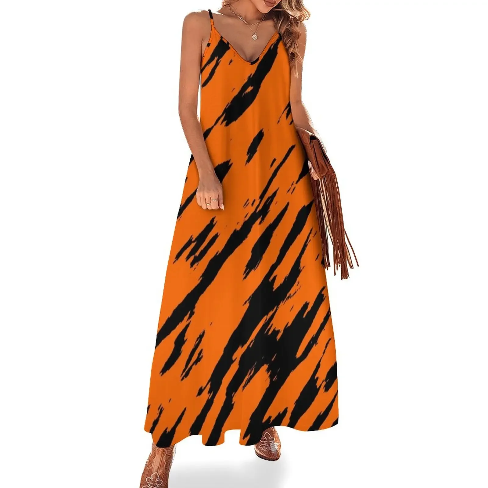 Tiger Print Bengal, Orange Black Animal Pattern Sleeveless Dress evening dresses ladies women's dresses luxury Dress
Tiger Print Bengal, Orange Black Animal Pattern Sleeveless Dress evening dresses ladies women's dresses luxury Dress
