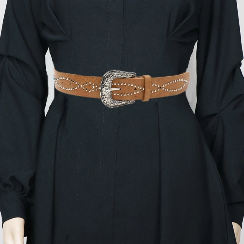 1pc Waist Belt Studded Chain Rivets Costume Carving Buckle Vintage Belt for Wrap Dress Belt for Suit Skirt Jeans Jewelry
1pc Waist Belt Studded Chain Rivets Costume Carving Buckle Vintage Belt for Wrap Dress Belt for Suit Skirt Jeans Jewelry