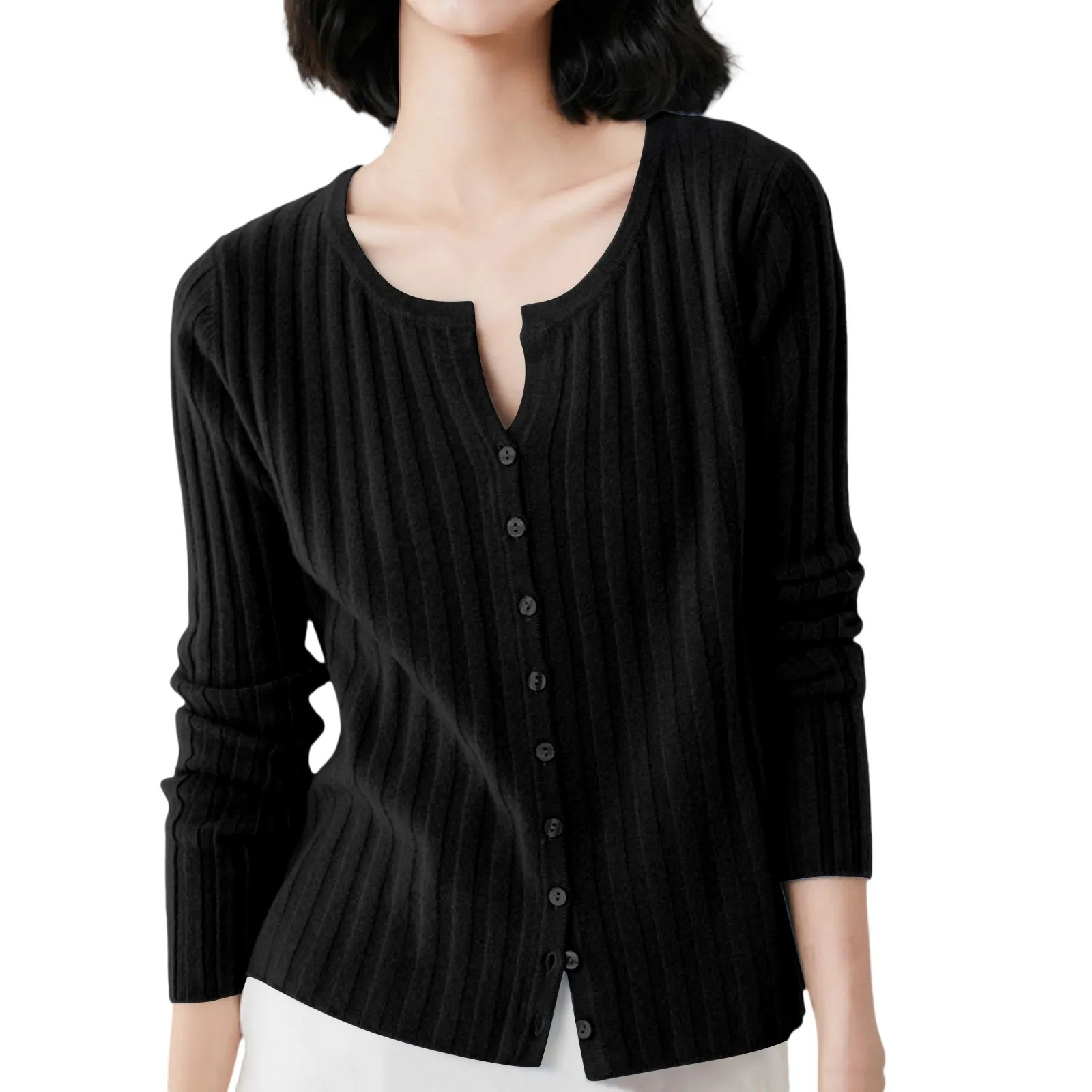 Women's New Solid Color Knitted Cardigan Jacket Jumper Female Autumn and Winter Slim Thin Long-Sleeved Thin Section Tops
Women's New Solid Color Knitted Cardigan Jacket Jumper Female Autumn and Winter Slim Thin Long-Sleeved Thin Section Tops