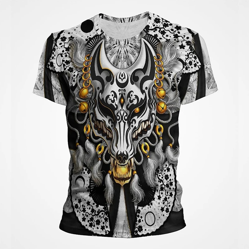 Men's short sleeve T-shirt, street clothing, creative design, fox, wolf, summer fashion personality, 3D printing, cool
Men's short sleeve T-shirt, street clothing, creative design, fox, wolf, summer fashion personality, 3D printing, cool