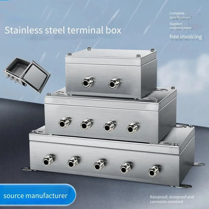 Outdoor Waterproof Stainless Steel Junction Box Terminal Cable Branching Security Monitoring Plastic Wiring Box 304
Outdoor Waterproof Stainless Steel Junction Box Terminal Cable Branching Security Monitoring Plastic Wiring Box 304