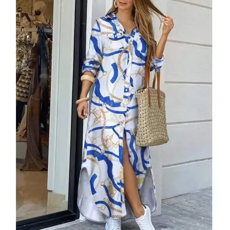 2025 New Autumn Long Dress Long Sleeve Shirt Dress Women Denim Long Dresses Pocket Button Shirt Print Dress Casual Loose Dresses
2025 New Autumn Long Dress Long Sleeve Shirt Dress Women Denim Long Dresses Pocket Button Shirt Print Dress Casual Loose Dresses