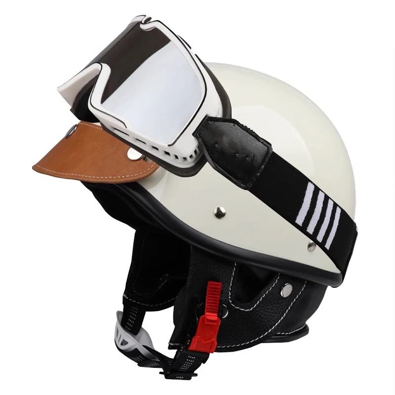 Retro Motorcycle Helmet Unisex Four Seasons Cruise Pedal Cap Helmet Motorbike Half Helmet Electric Vehicle Safety Hat 3C
Retro Motorcycle Helmet Unisex Four Seasons Cruise Pedal Cap Helmet Motorbike Half Helmet Electric Vehicle Safety Hat 3C