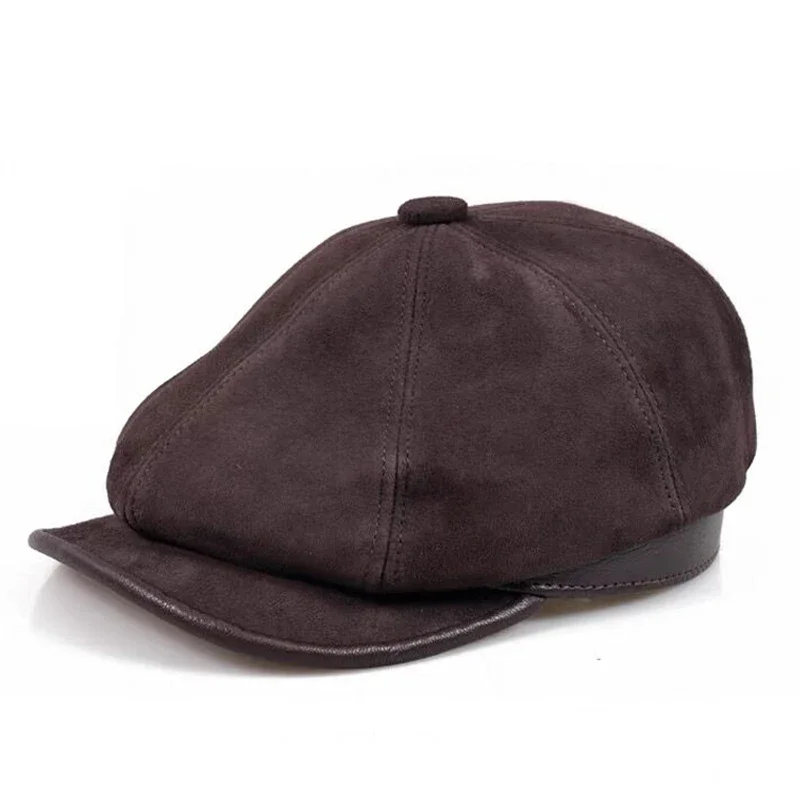 Retro Octagonal Genuine Leather Hat Winter Men's Sheepskin Leather Beret Elegant Fashion Student Tongue Cap Elastic Adjustable
Retro Octagonal Genuine Leather Hat Winter Men's Sheepskin Leather Beret Elegant Fashion Student Tongue Cap Elastic Adjustable