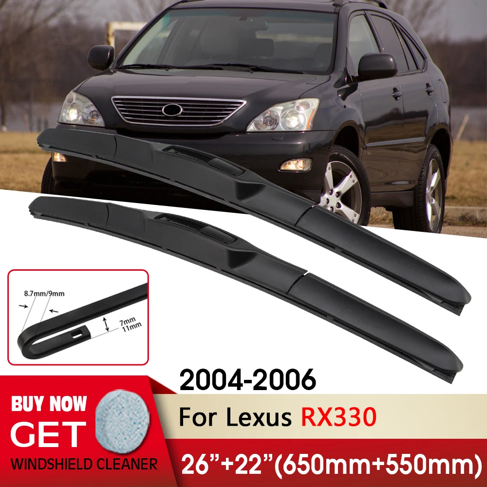 Car Wiper RHD & LHD Front Wiper Blades 26"+22" For Lexus RX330 2004-2006 Fit U Hook Arm Windshield Windscreen Front Window
Car Wiper RHD & LHD Front Wiper Blades 26"+22" For Lexus RX330 2004-2006 Fit U Hook Arm Windshield Windscreen Front Window