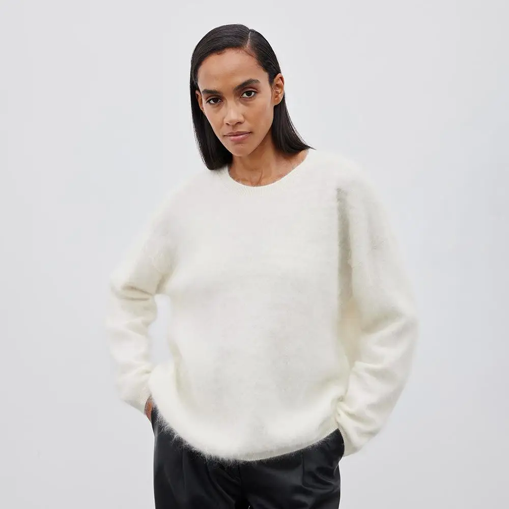 Loose Casual round Neck Pullover Knitted Sweater Pure Color Simple Style Women's Fashion Autumn Winter New Arrival
Loose Casual round Neck Pullover Knitted Sweater Pure Color Simple Style Women's Fashion Autumn Winter New Arrival