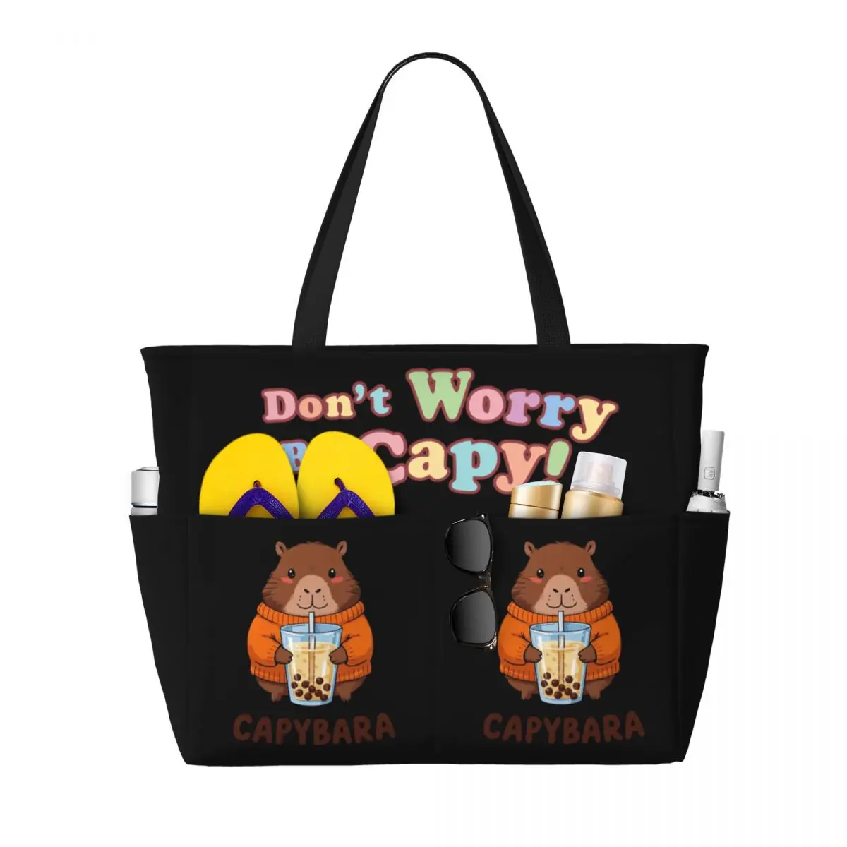 Custom Cute Capybara Beach Tote Bag Women Extra Large Gym Carry On Travel Shopping Bags
Custom Cute Capybara Beach Tote Bag Women Extra Large Gym Carry On Travel Shopping Bags