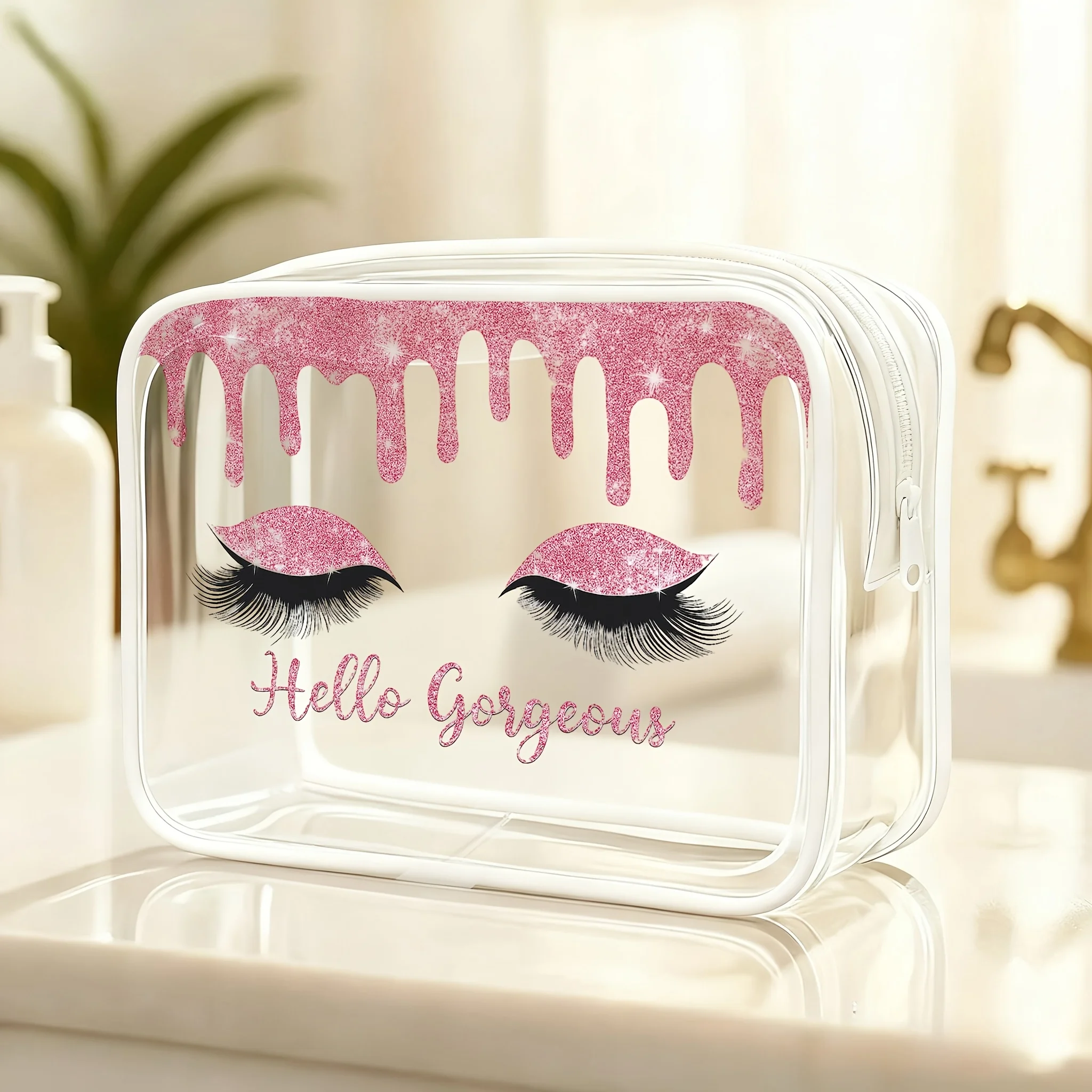 Transparent High Quality Zipper Handbag - Lightweight Travel Toiletry & Makeup Organizer Suitable for Gym, Airport, Swimming - P
Transparent High Quality Zipper Handbag - Lightweight Travel Toiletry & Makeup Organizer Suitable for Gym, Airport, Swimming - P