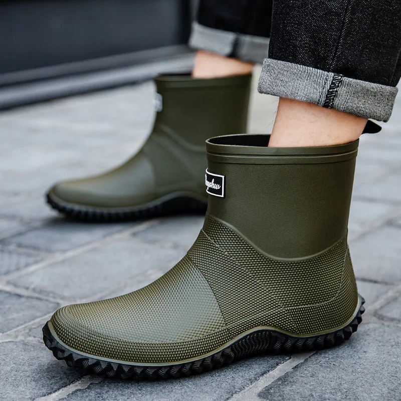 Men Rain Boots Fashion Mid-calf Rubber Boot Outdoor Waterproof Garden Work Shoe Non Slip Fishing Rubber Galoshes Men Rubberboots
Men Rain Boots Fashion Mid-calf Rubber Boot Outdoor Waterproof Garden Work Shoe Non Slip Fishing Rubber Galoshes Men Rubberboots