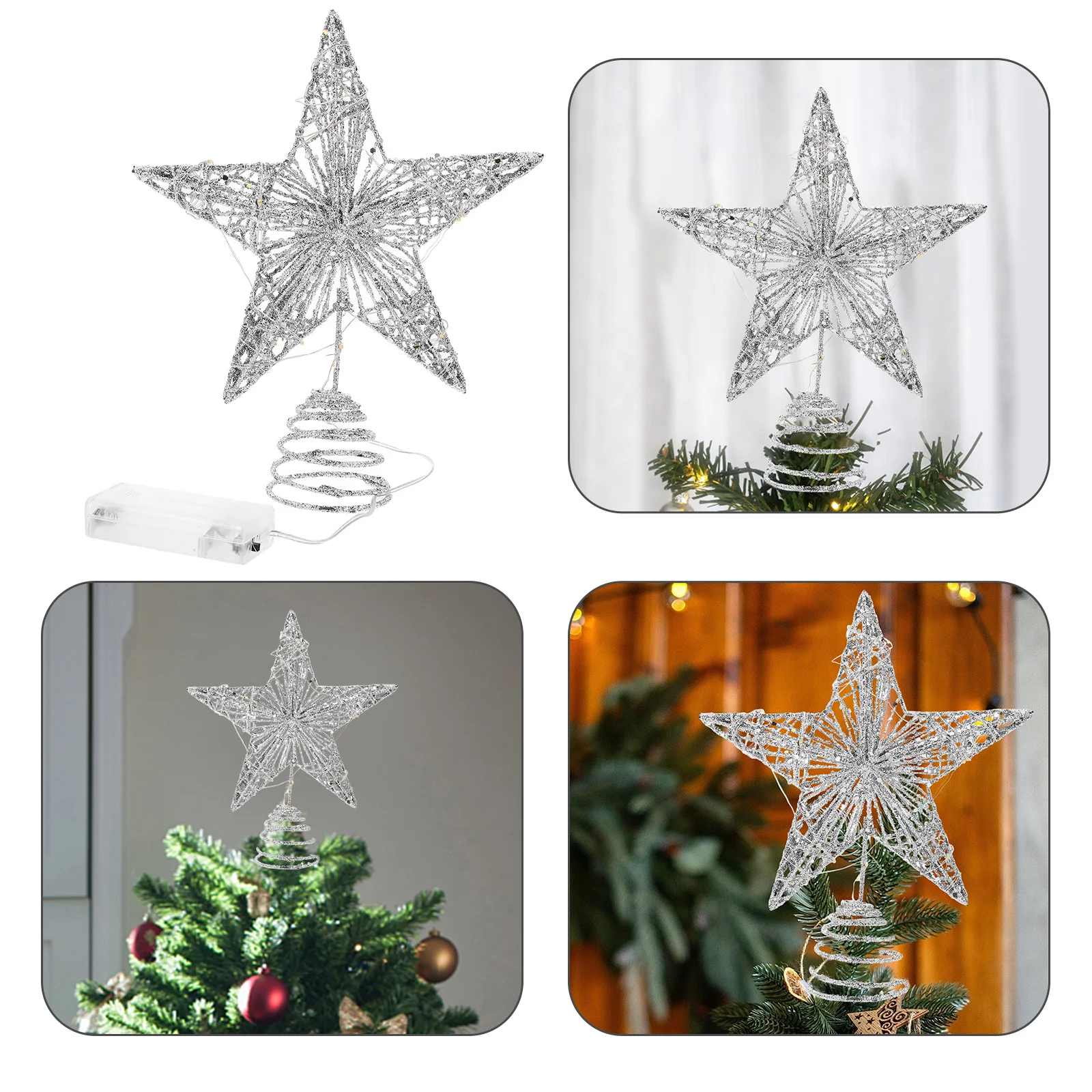 1Pcs Christmas Tree Topper Star Elegant Pentagram Pendant Ornament Reusable Holiday Decor for Home Garden Yard Xmas Party
1Pcs Christmas Tree Topper Star Elegant Pentagram Pendant Ornament Reusable Holiday Decor for Home Garden Yard Xmas Party
