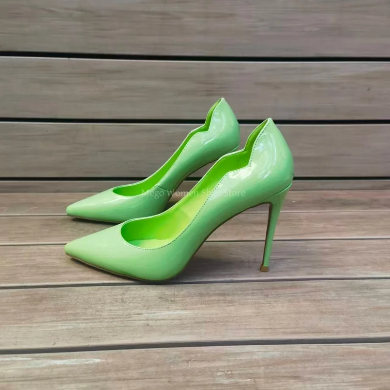 Stiletto High Heel Women Single Shoes Green Rose Red Color Shallow Pumps Handmade Brand Design Quality Shoes Lady Size 43
Stiletto High Heel Women Single Shoes Green Rose Red Color Shallow Pumps Handmade Brand Design Quality Shoes Lady Size 43