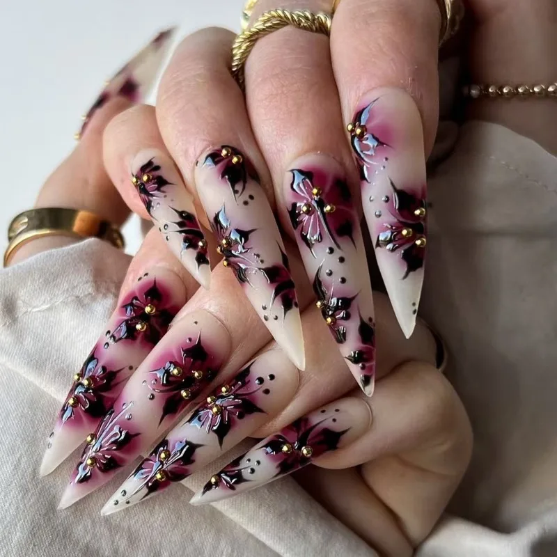 24pcs False Nails 3D Flower High Quality Nail Tips Long Press on Nails with Tools Summer Reusable adhesive Nail Art Wholesale
24pcs False Nails 3D Flower High Quality Nail Tips Long Press on Nails with Tools Summer Reusable adhesive Nail Art Wholesale