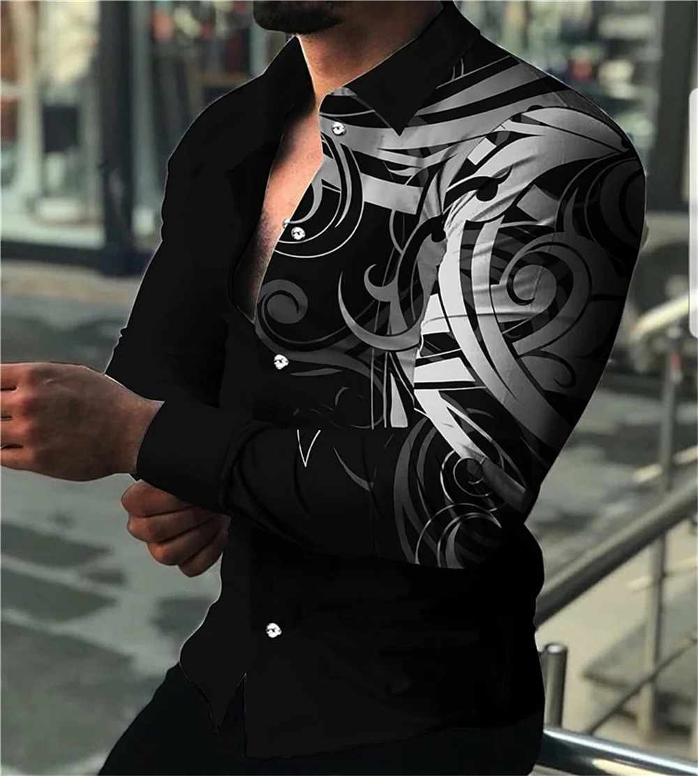 2025 Men's 3D Printed Long Sleeve Shirts Casual Simple Irregular Pattern Lapel Tops Street Fashion Single Breasted men's Shirt
2025 Men's 3D Printed Long Sleeve Shirts Casual Simple Irregular Pattern Lapel Tops Street Fashion Single Breasted men's Shirt