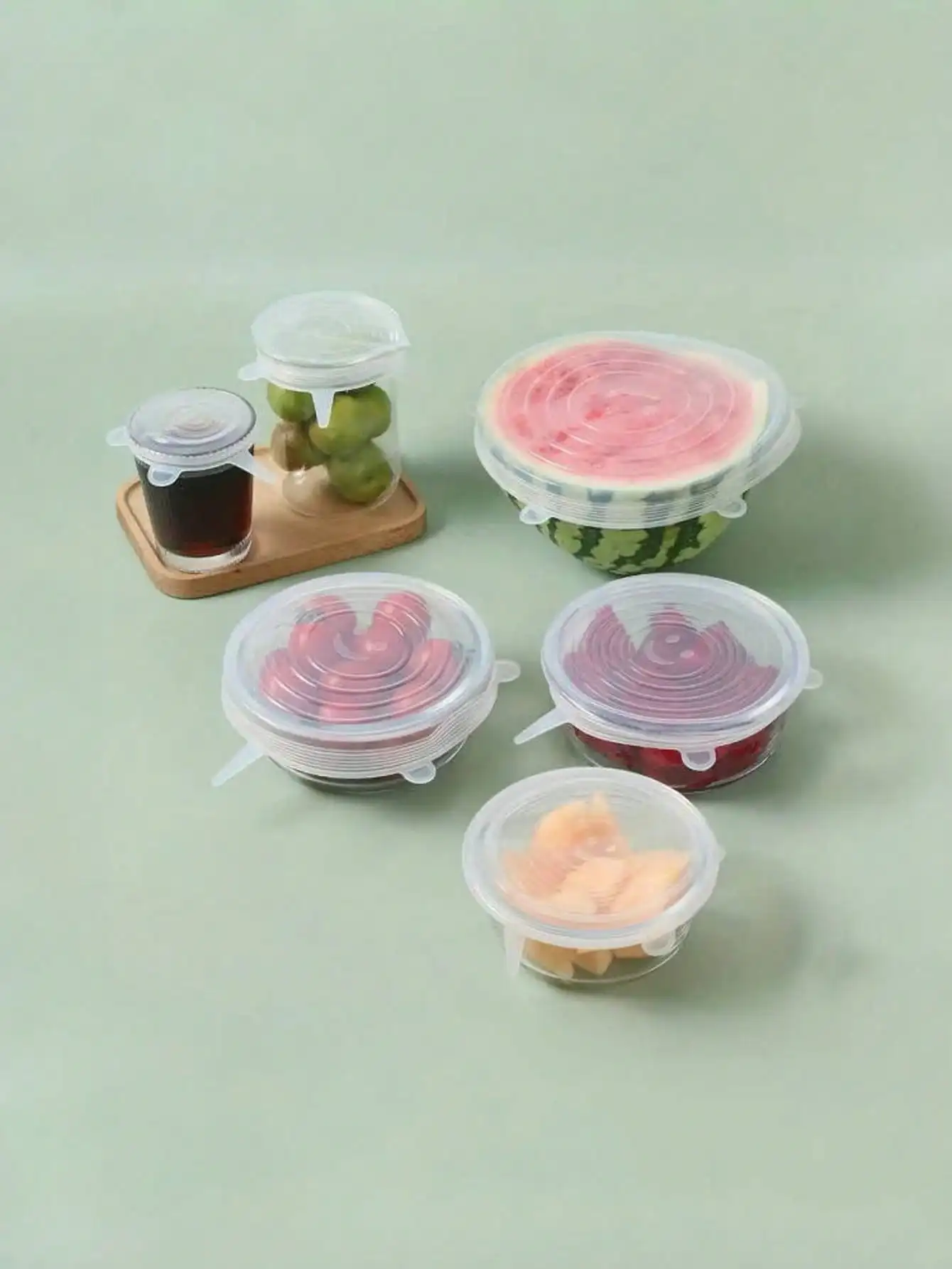 6pcs/Set Silicone Elastic Lids, Reusable Durable Food Storage Bowl Lids, Silicone Lid Cover, Dishwasher & Refrigerator Safe Storage, Kitchen Supplies(Random Color And Style)
6pcs/Set Silicone Elastic Lids, Reusable Durable Food Storage Bowl Lids, Silicone Lid Cover, Dishwasher & Refrigerator Safe Storage, Kitchen Supplies(Random Color And Style)