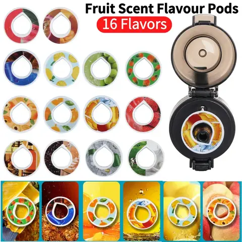 Fruit Scent Pods Air Scent Fruit Flavour 0 Sugar Up plastic Water Drink Bottle Flawour Flavor Pod Water Bottles 16 Flavors Gift