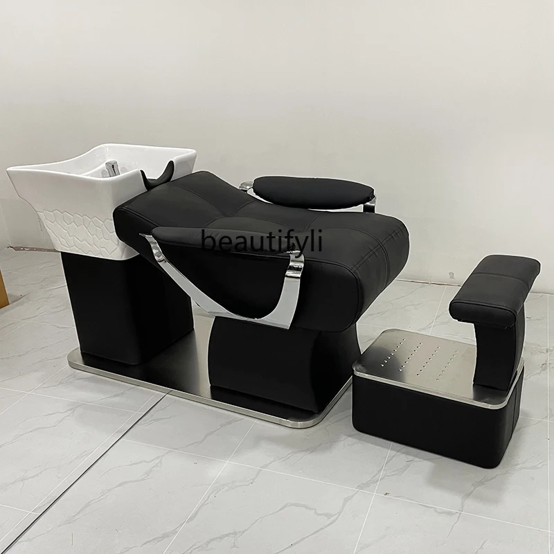 Barber Shop Shampoo Chair for Hair Salon Lying Half Flushing Bed Ceramic Basin High-End Massage Shampoo Bed Shampoo Chair
Barber Shop Shampoo Chair for Hair Salon Lying Half Flushing Bed Ceramic Basin High-End Massage Shampoo Bed Shampoo Chair
